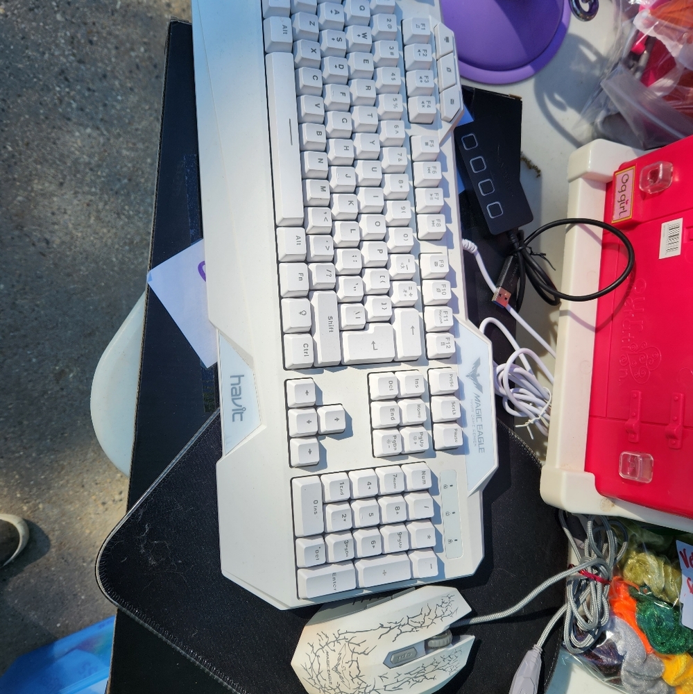 Gaming keyboard, mouse, mousepad lot